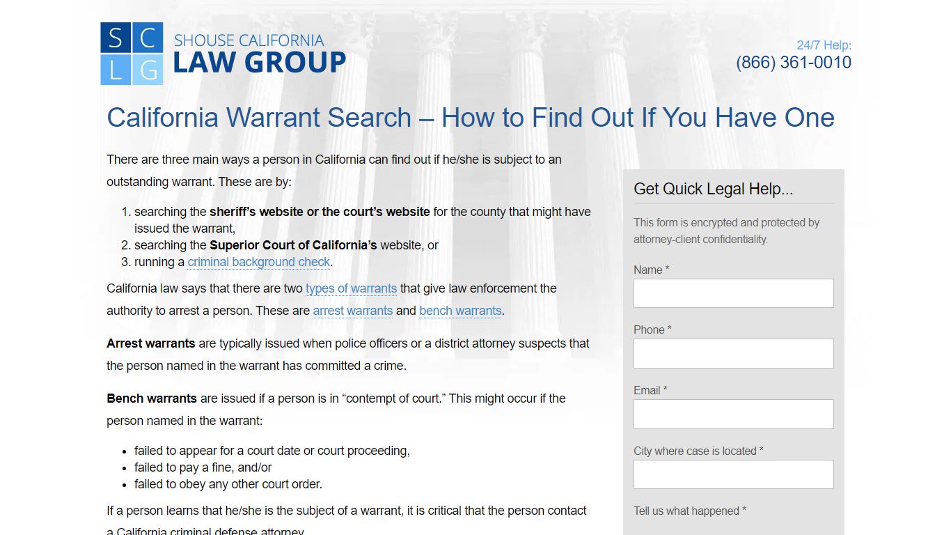 California Warrant Search – How to Find Out If You Have One